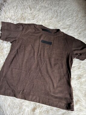 Fear of God Brown Short-Sleeve Crew Tee